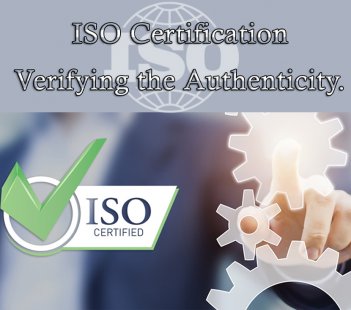 Iso certification. Verifying the authenticity.